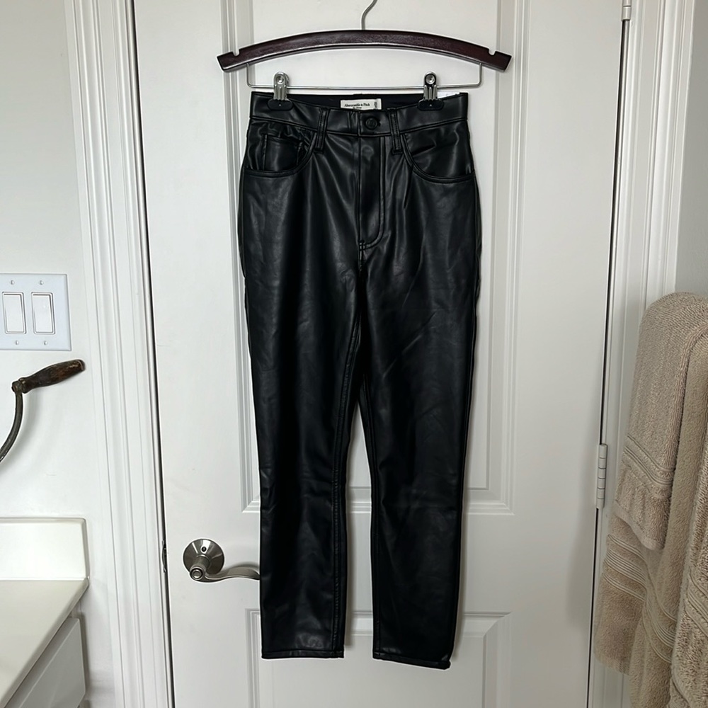 Abercrombie & Fitch Faux Leather Skinny Jeans